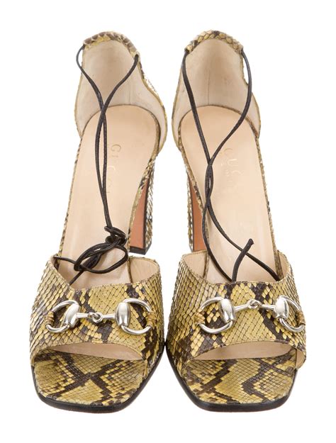 snakeskin gucci heels|Gucci Heels for Women .